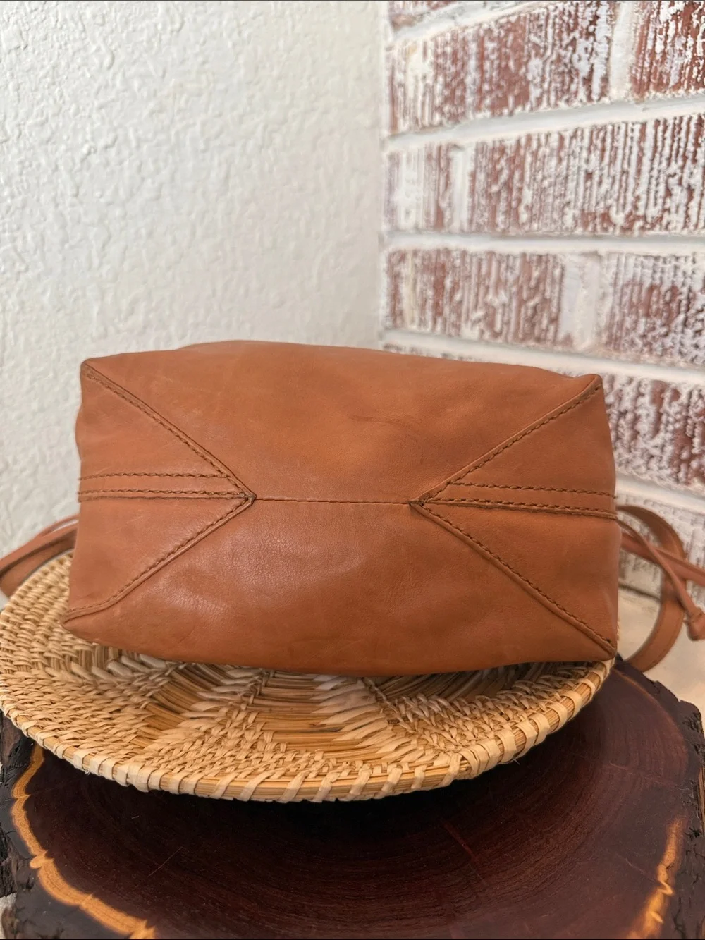 Madewell Leather Drawstring Crossbody Bag